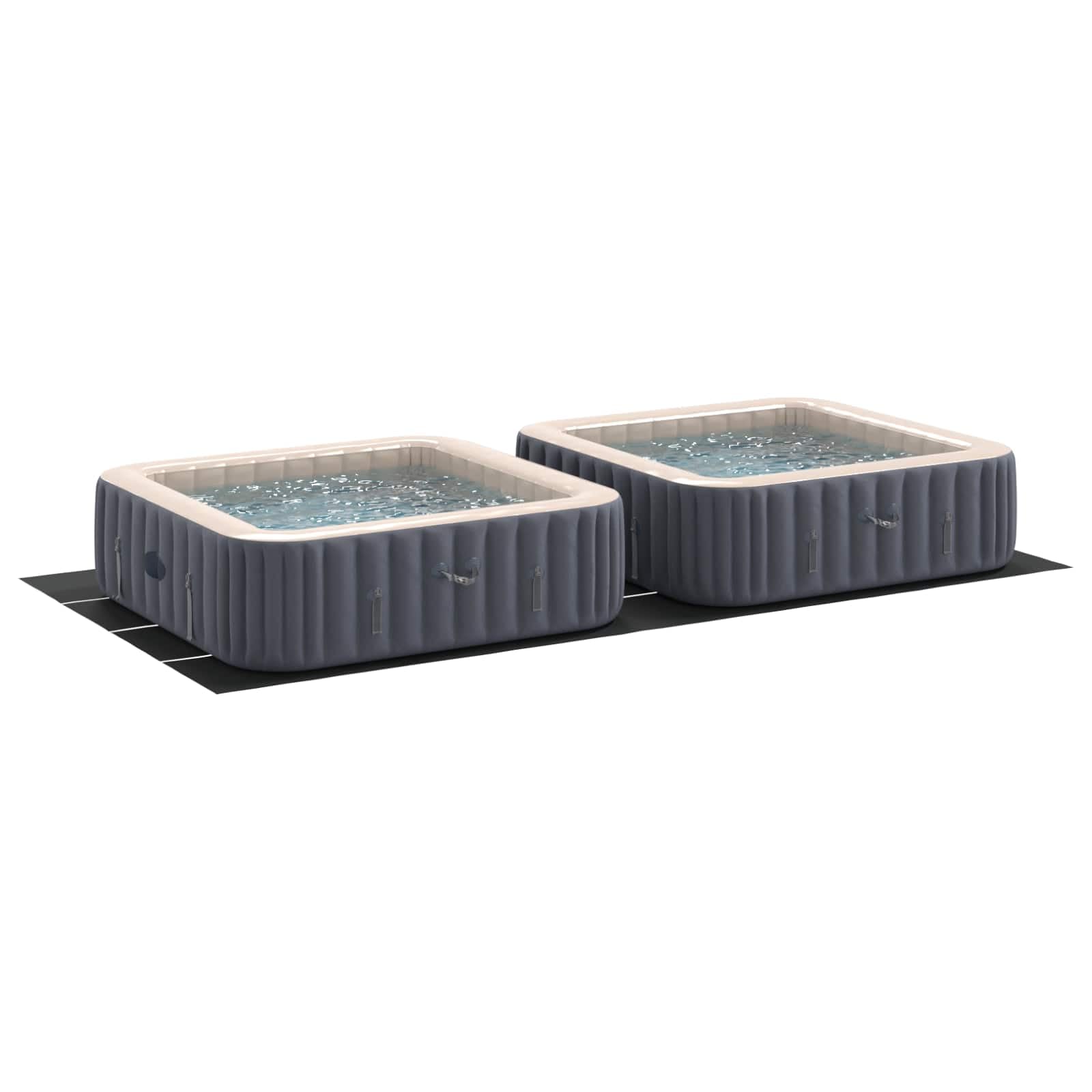 Tapis de Piscine Noir en Tissu Non tissé 820 x 420 x 0,1 cm, bâche Couverture Tapis Sol Protection Filet hivernage été Solaire Thermique chauffante Bulle pour Piscine Spa Jacuzzi extérieur
