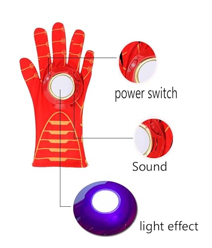 Parensni Cosplay Superhero Capes Luminous Voice Toy Glove A Sound And Light Mask That Opens And Closes Kids Toys Birthday Gift thumb #1