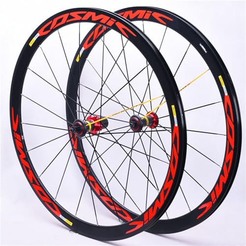 KUNYOS Paire De Roues De Vélo De Route 700C * 23C-25C-28C 40 / 50MM Alliage D'Aluminium C/V Jante De Frein À Dégagement Rapide 20H Moyeu pour 7, 8, 9, 10,...