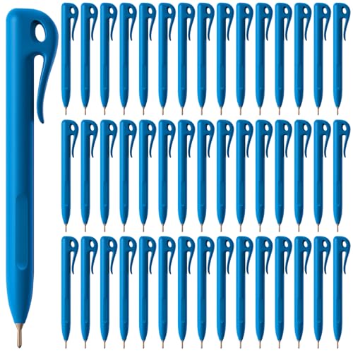 Tenceur 50 Pcs Metal Detectable Pens Standard Blue Ink Pen
