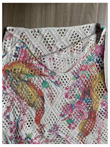 Image of Verdusa Women's Crochet Beach Summer Sweater 3 /4 Length Sleeve Boho Off The Shoulder Tops