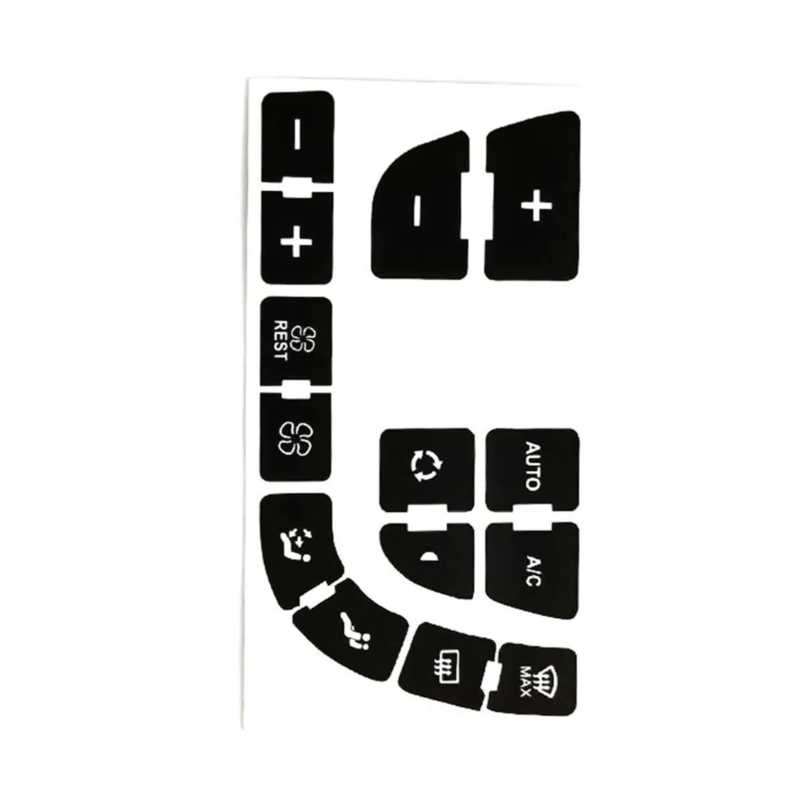 Button Sticker Compatible with C4 for Grand for Picasso Interior Button Stickers Car Air Condition Repair Decal Sticker Replacement Set