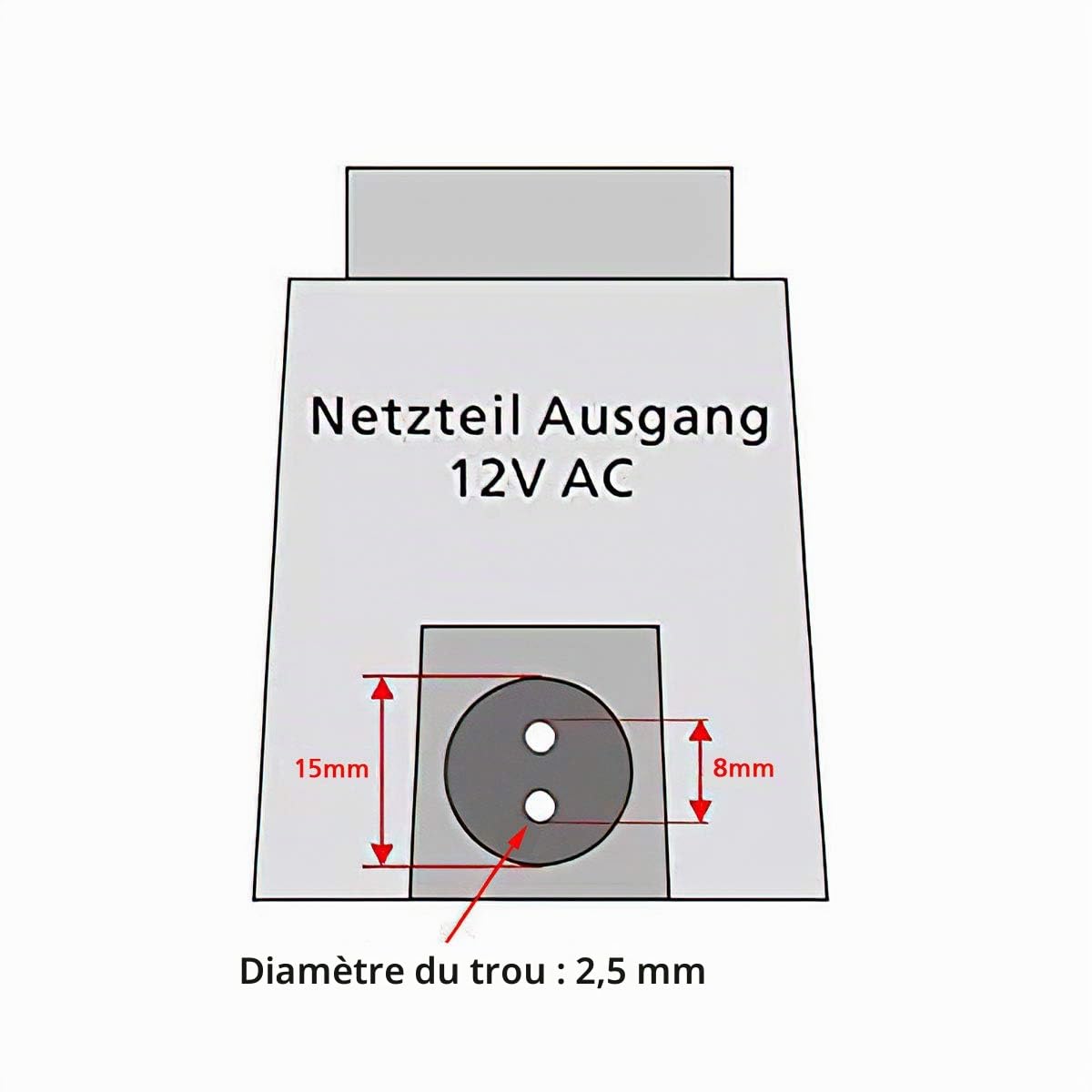 TDC 30 w bloc d'alimentation/transformateur: aC/aC/transformateur pour extérieur étanche iP67 extérieur tension d'entrée 230 v, sortie 12 v, connexion iP44 1,9 m de câble pour jardin/spot de jardin