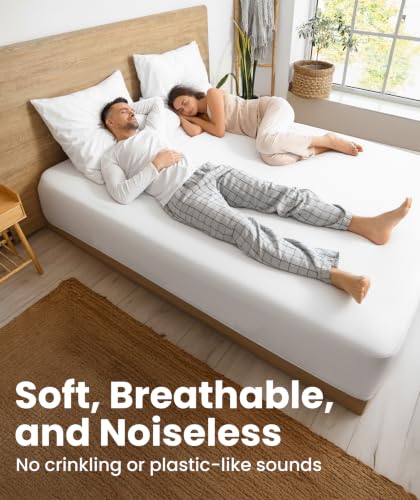Everlasting Comfort Premium Full Size Mattress Protector - Waterproof & Breathable, Noiseless Design, Washable Cover, 18" Deep Pocket, Stain Resistant Cover for Sleep Hygiene - image 4