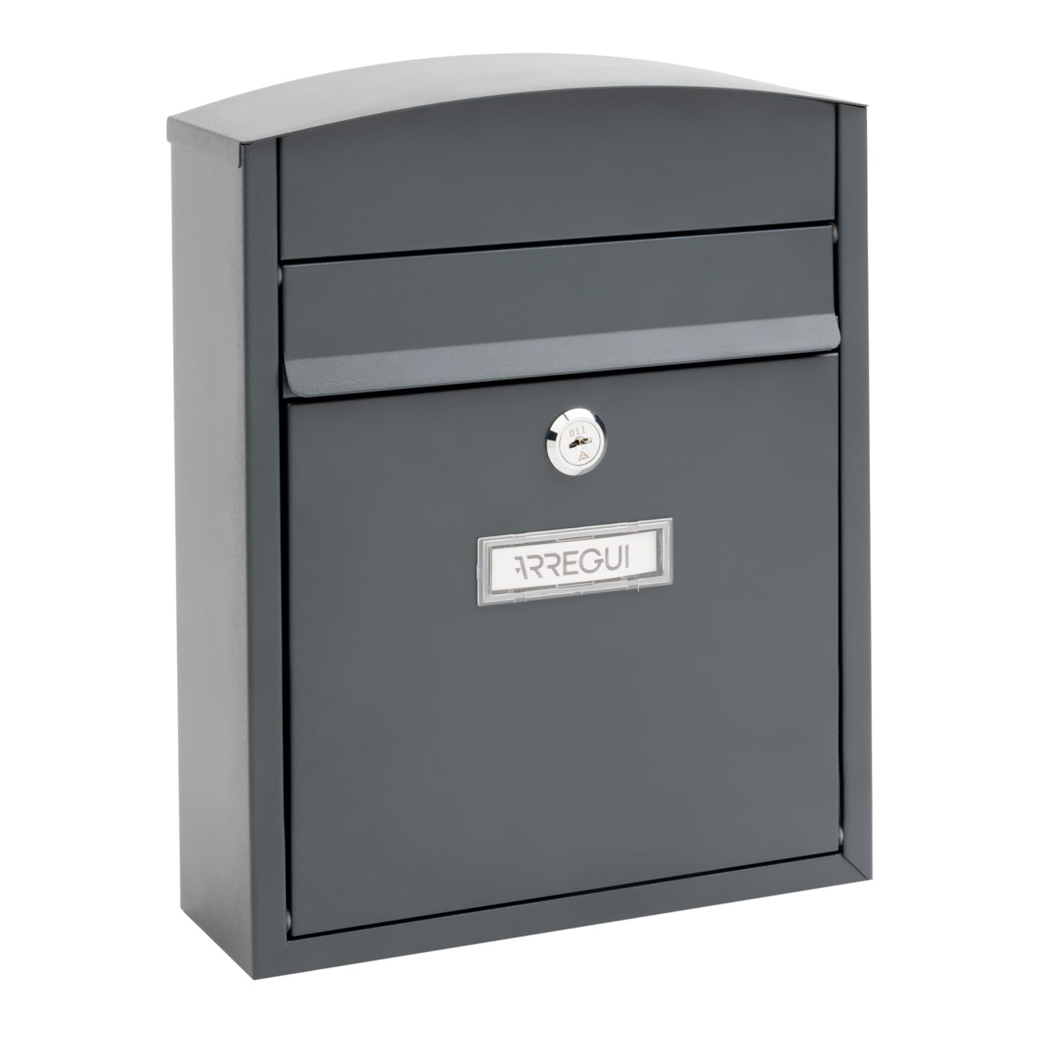 ARREGUI Compact E5735 stalowa skrzynka na listy na zewnątrz rozmiar S (poczta DIN A5) | mała ścienna skrzynka na listy | pojedyncza skrzynka pocztowa | ochrona przed deszczem | łatwa instalacja |