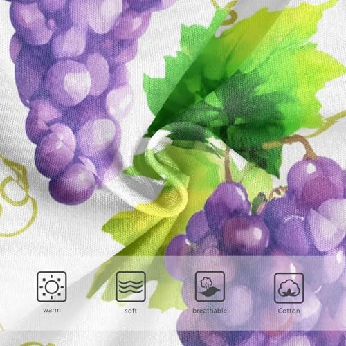 Cotton Girls Underwear Toddler Purple Grape Green Leaves Panties Little Girl Fun Print Briefs Kids Undies 2t3