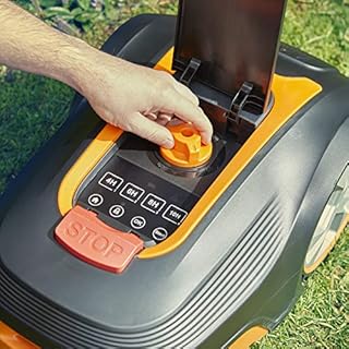 LawnMaster L10 Robotic Lawnmower. Fully Automatic Robot Mower with Auto Charging Docking Station & 20V MAX 2.0Ah Lithium-Ion Battery. For Lawns up to 400m², 18cm Cut Width, Cut Height Adjust