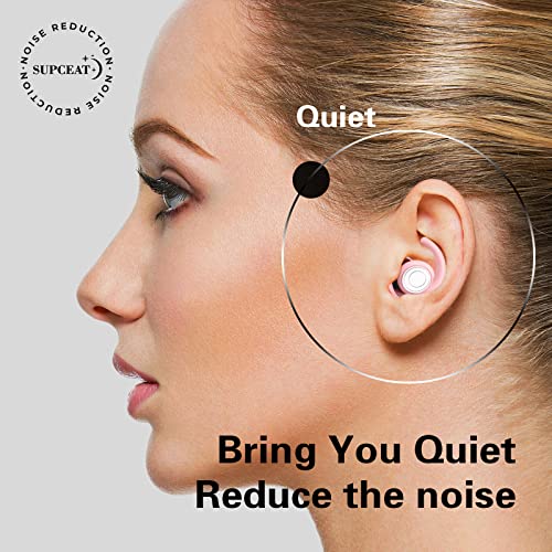 SUPCEAT Ear Plugs for Sleeping Noise Canceling, 2 Pairs(S/L) Reusable&Washable Earplugs Sound Blocking, Soft Silicone Noise Reduction Ear Plug for Sleep, Music, Parties, Festivals, Concerts - Image 3