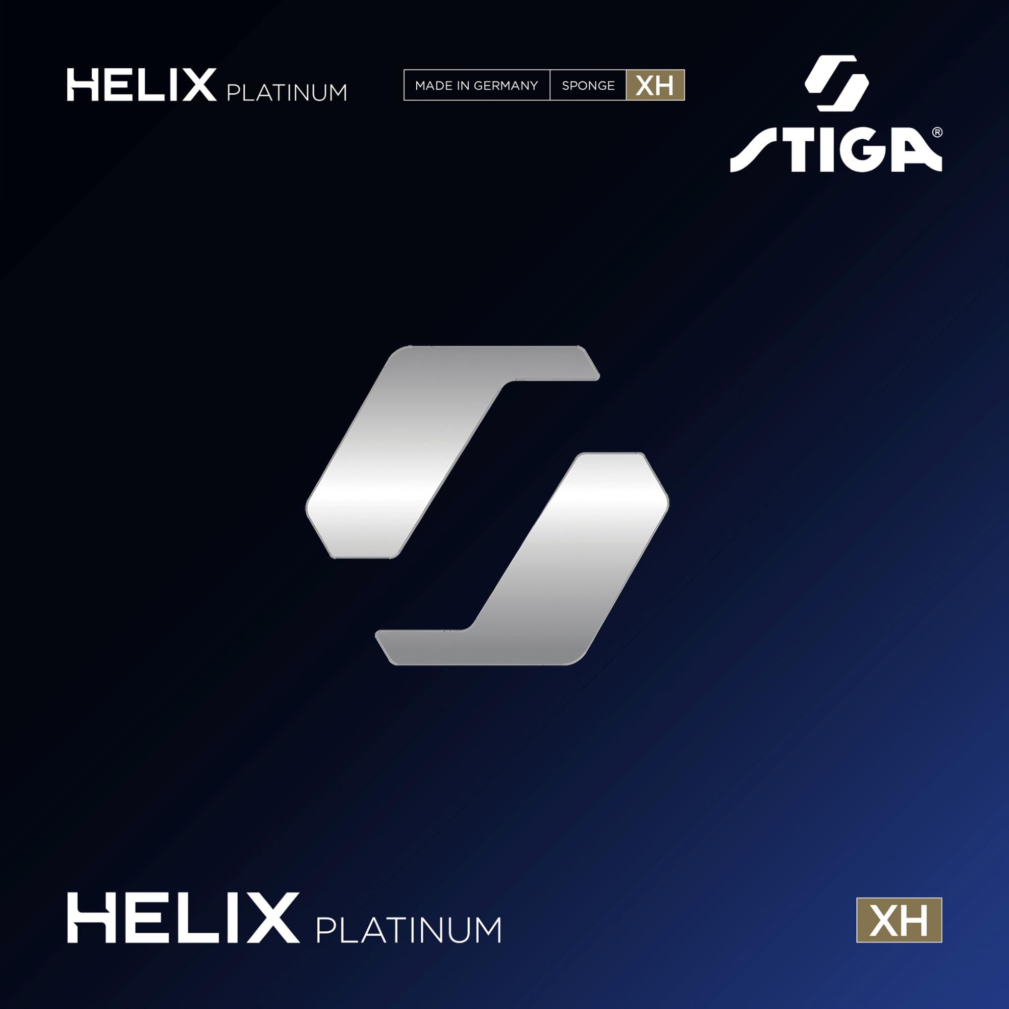 STIGA Helix Platinum XH Black 2.2 – Premium, super-fast table tennis rubbers for advanced offensive players; extra-hard 52.5 ° sponge
