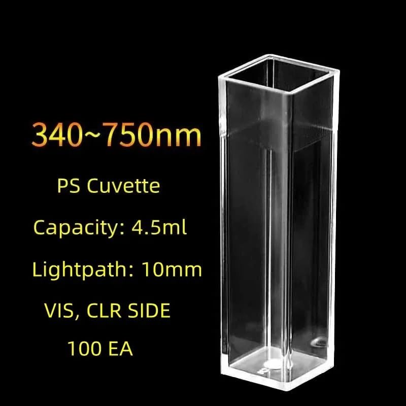 Cuvetta monouso in plastica da Laboratorio Cuvetta PS capacità 4,5 ml Lato Vis Clr Polistirene Percorso Ottico 10 mm Cat. N. 14955129 100 EA PK