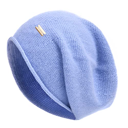 Image of jaxmonoy Cashmere Slouchy Knit Beanie Hat for Women Winter Soft Warm Ladies Wool Knitted Skull Beanies Cap