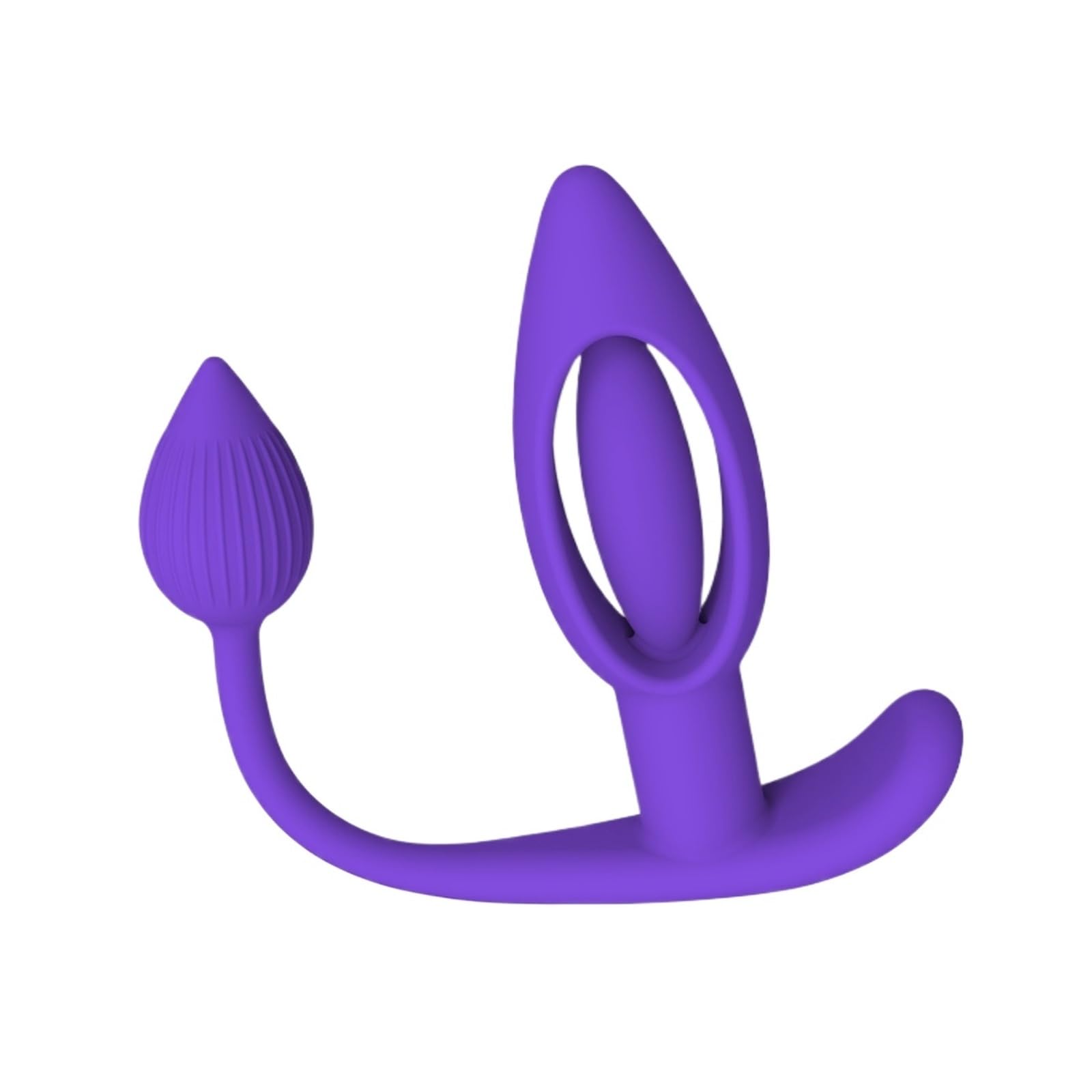 Vibratore indossabile a doppia zona da donna, silicone morbido 2 in 1 | Stimolazione interna ed esterna, ricaricabile USB, alimentazione a batteria, controllo manuale(10 modes purple)
