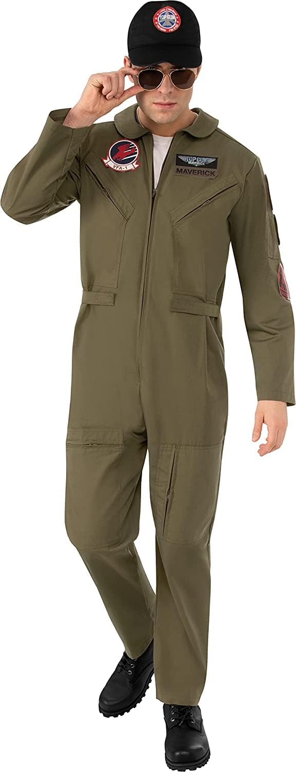 Rubie's mens Top Gun Maverick Deluxe Flight Suit Adult Sized Costumes