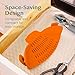 Kitchen Gizmo Snap N Strain Clip On Strainer for Pots and Pans - Adjustable Silicone Colander for Kitchen - Compact Clip-On Food Strainer for Draining Pasta and Vegetables - Orange