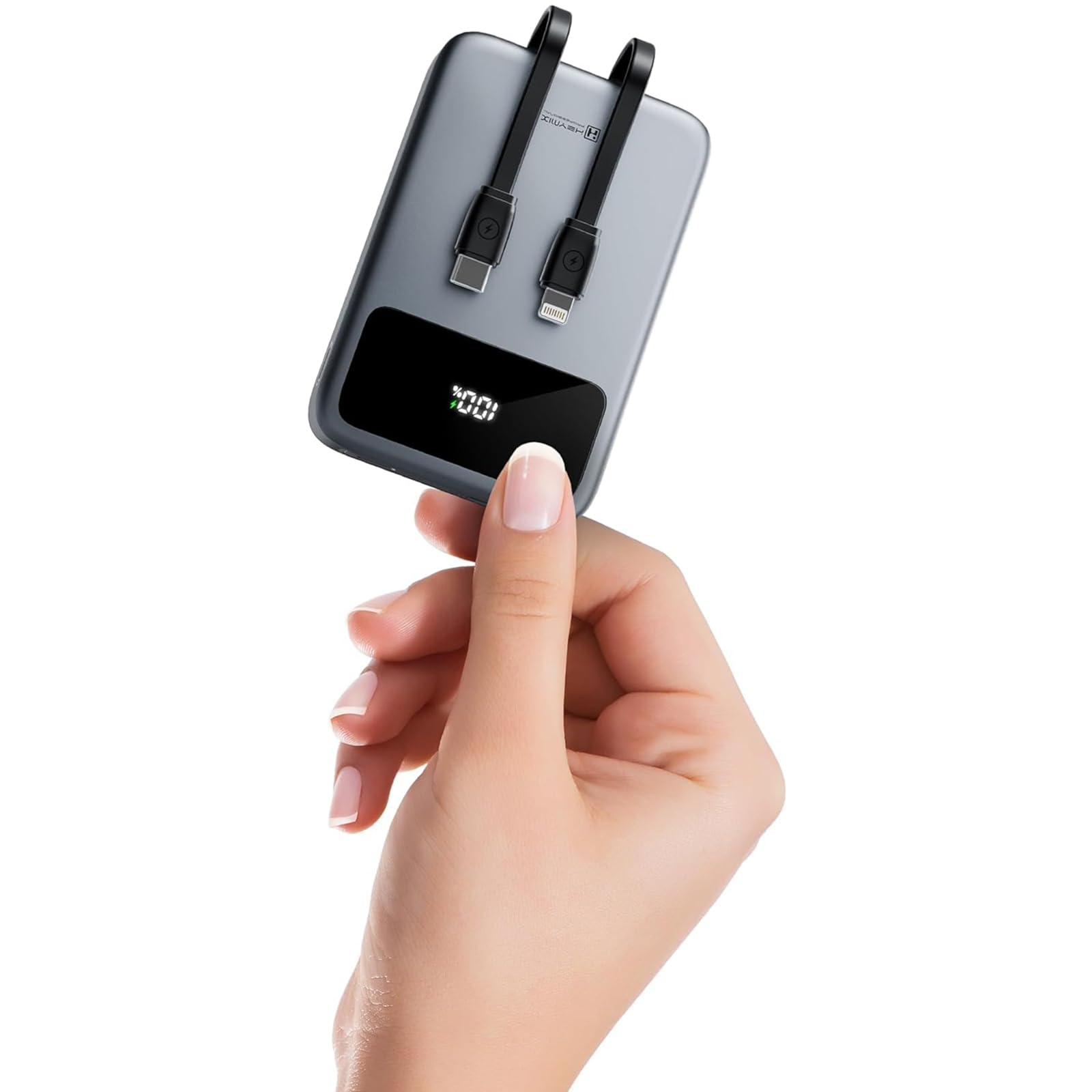 HEYMIX Mini Power Bank 10000mAh - 22.5W Portable Powerbank Built-in Cable, 3IN1 USB-C Travel Power Pack Fast Charging PD3.0/QC4.0, Battery Bank Compatible with iPhone 15/14,S24/S23/S22,iPad (B0D8631G8N) Amazon Price History, Amazon Price Tracker