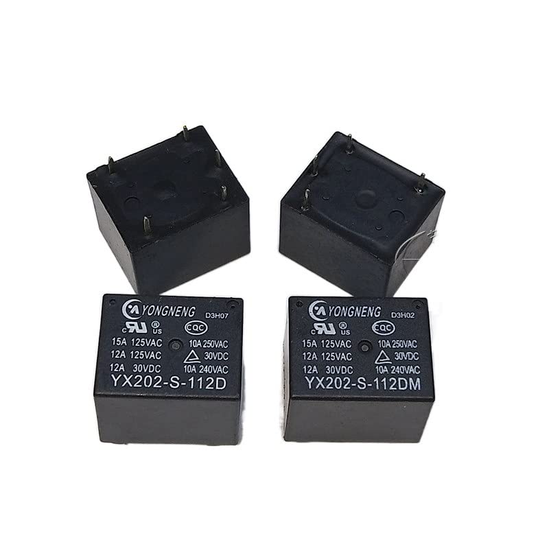 Relais 4 Broches YX202-S-109DM/106DM/105DMF/118DM/118DMF YX202-S-112DM YX202 -S-124DM YX202-S-148DM (T73-1A-5V/6V/9V/12V/18V/24V), 1 Pièce (Size : YX202- S-118DM 18V