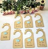 YongPan Princess Baby Closet Dividers,7pcs Crown Baby Closet Organizer,Baby Wardrobe Organizer,Crown Nursery Labels for Baby Girl Clothes (Blue, Crown)