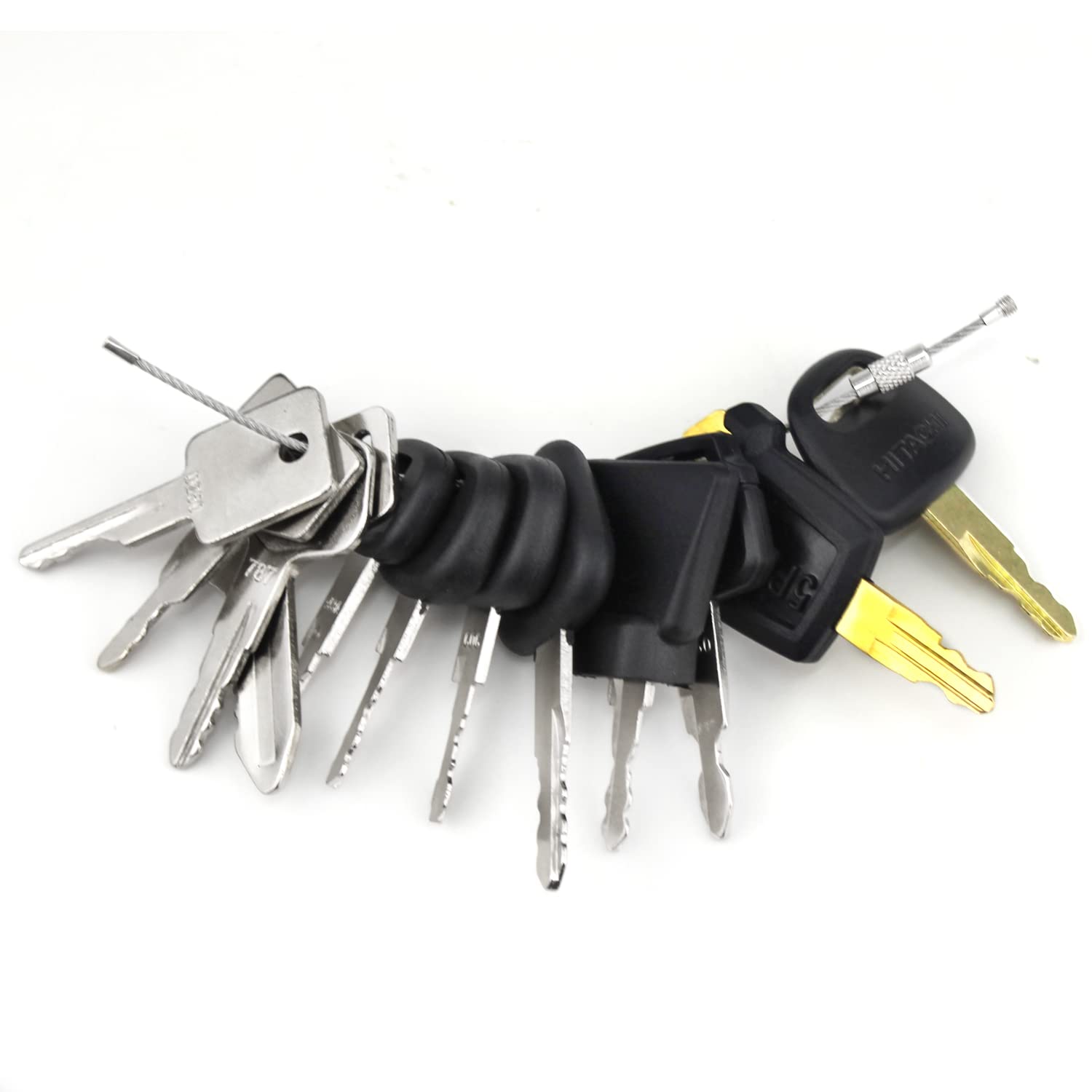 Lot De 12 Clés D'allumage Universelles Pour Engins De Chantier – Compatible Fendt, Liebherr, New Holland, Etc.