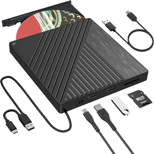 Unidad externa 5 en 1 para CD y DVD portátil para laptop
