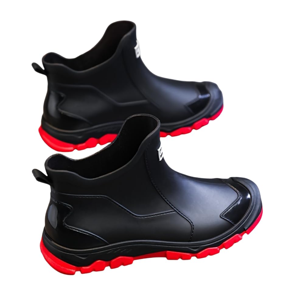 Men's rain Waterproof Boots Comfy, Non-Slip, Durable Men's Rain Shoes for Outdoor Activities, Hiking, Camping