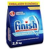 Finish Advanced Detergente para Lava Louças em Pó, Sabão Limpeza Profunda, 2,5kg