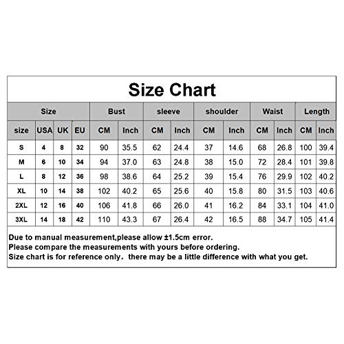 SoAR9opeople Vestido feminino elegante slim de cor sólida gola redonda manga longa bufante cintura j