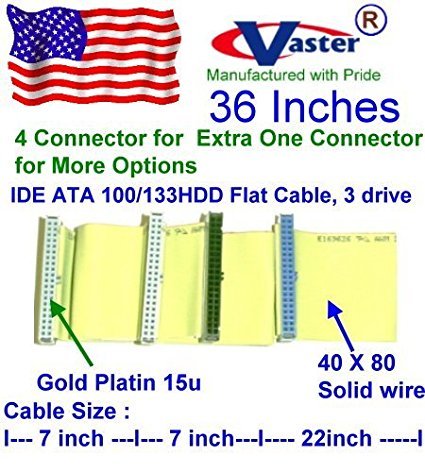 Cable de datos plano IDE ATA 40/80 3 unidades pack