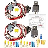 ZOZOMOTORS Dual Electric Fan Relay Kit Radiator Electric Fan Thermostat Kit Temperature Sensor Switc