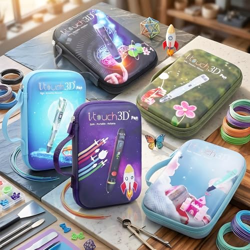 Image of WOL 3D Cartoon Printed Pack of 2 Pencil Case with Compartments | Large Capacity Stationery Organizer Zipper Pouch, Water-Resistant Pen Holder for Kids, School, Travel & Office Use - Random Color