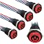 5Pcs red LED Power Mark LOGO Momentary 12v