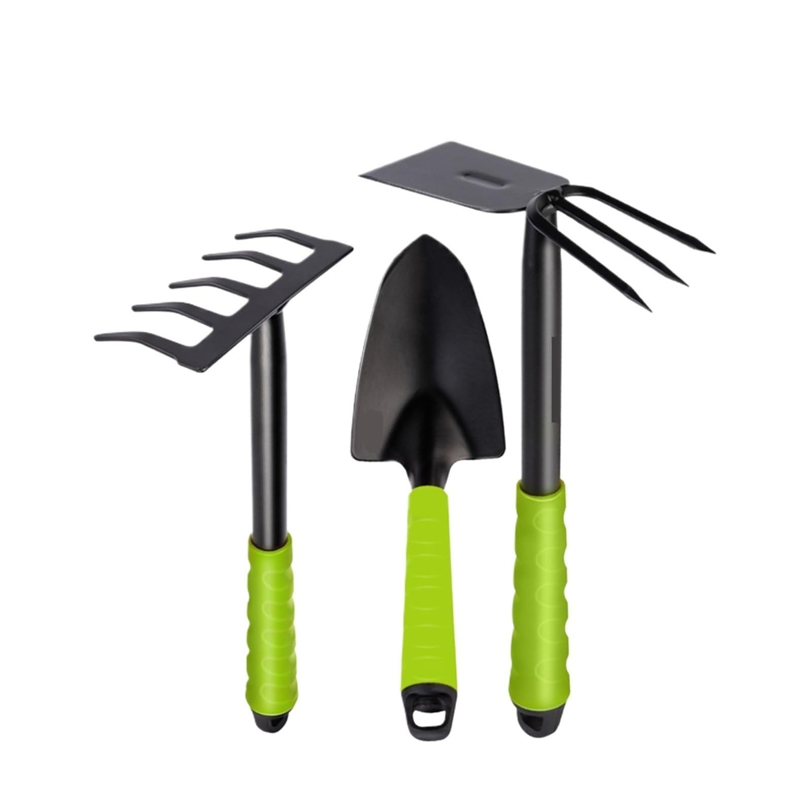 Ensembles d'outils de Jardinage, Pelle, Herse, 3/4 pièces avec poignée revêtue, bonsaï Transplantation Terres agricoles pelouse Jardin(3pcs)