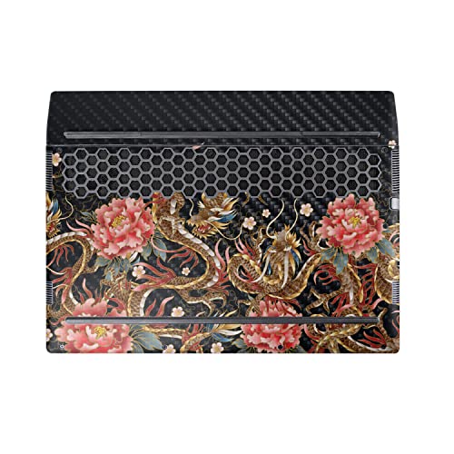 Image of MightySkins Carbon Fiber Skin Compatible With Alienware M17 R5 (2022) Full Wrap Kit - Stitch Dragons | Protective Durable Textured Carbon Fiber Finish | Easy To Apply & Change Styles | Made in the USA