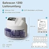 Safescan 1250 geldzählmaschine – automatischer münzzähler und sortierer für Euro Münzen - 2