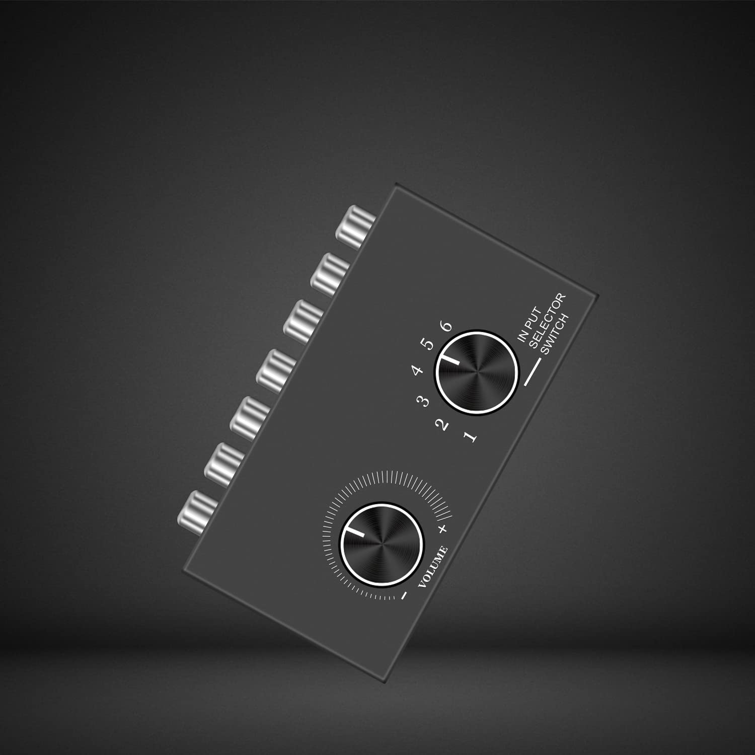 Commutatore audio, commutatore audio stereo RCA, Plug & Play, compatibile con TV, lettore Blu-ray, lettore DVD, CD, amplificatore, altoparlante (RCA Audio Switcher 6 in 1out)