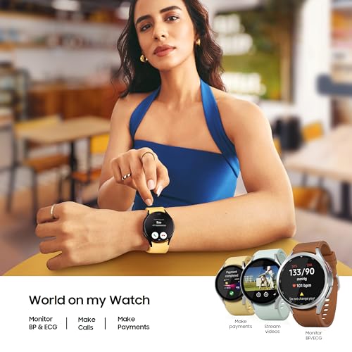 Image of Samsung Galaxy Watch6 Bluetooth (44mm, Silver, Compatible with Android only) | Introducing BP & ECG Features