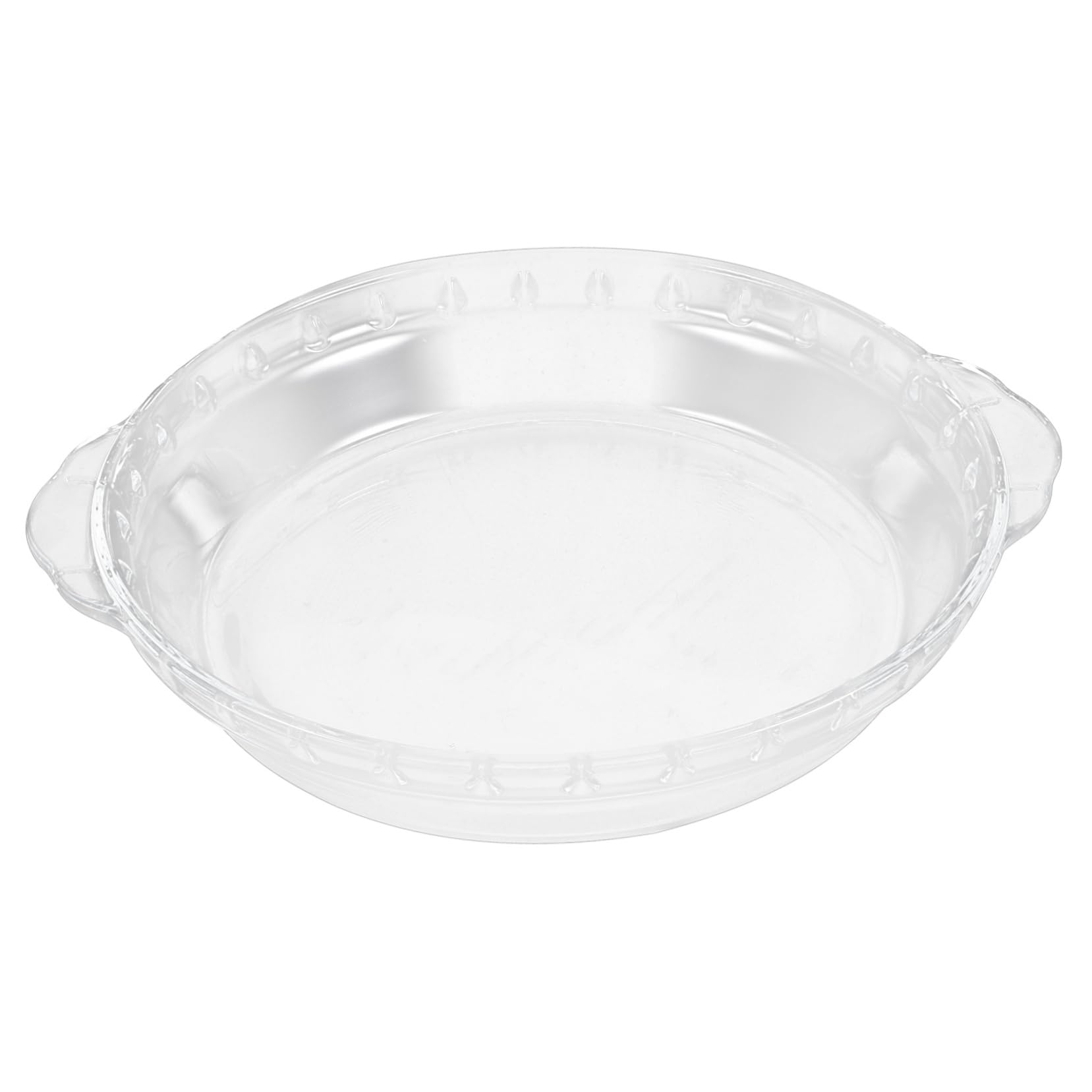 LIFKOME Fuente para Hornear de Vidrio Redonda Transparente de 9 Pulgadas