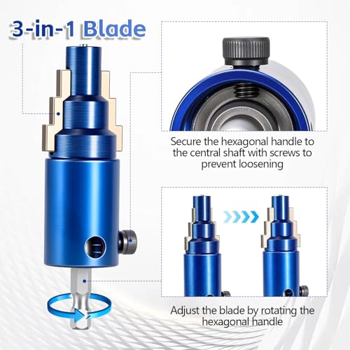 Miniatura 6 de Nuevo Extractor De Tornillos Rotos Hhíbrido Manual-Eléctrico, Extraer Grifos Dañados Kit Multitamaño, Extractor Tornillos Rotos Para Retirar Componentes Roscados Roto, Desgastados U Oxidados.