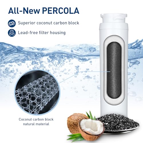 Image of KWF1000 Water Filter, NSF 42 & 372 Certified, Replacement for Miele 11513640 KWF1000 Intensive Clear Water Filter for Master Cool Appliances with Ice Maker (3 Pack)