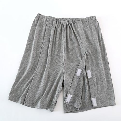 After Surgery Pajama Shorts Easy Access Tearaway Recovery Shorts Knee Length Breakaway Fully Open on Both Sides2