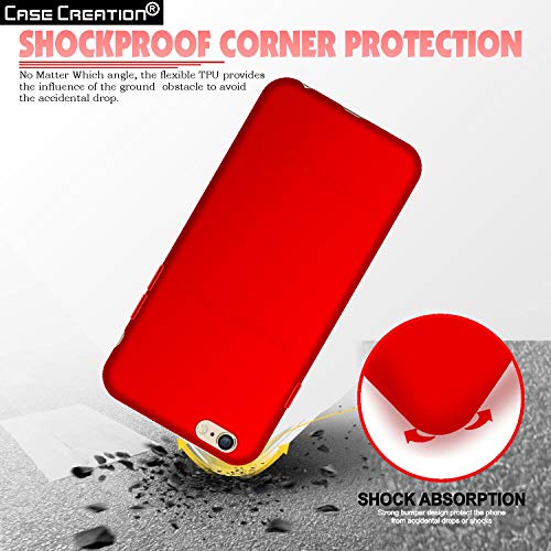 Image of Case Creation Luxurious OG Series for iPhone 6 Case Cover,Anti-Dirty Slim Case Frosted Matte Cute Candy TPU Raised Bezel (Splash of Color) Back Cover for Apple iPhone 6 -Wine Red