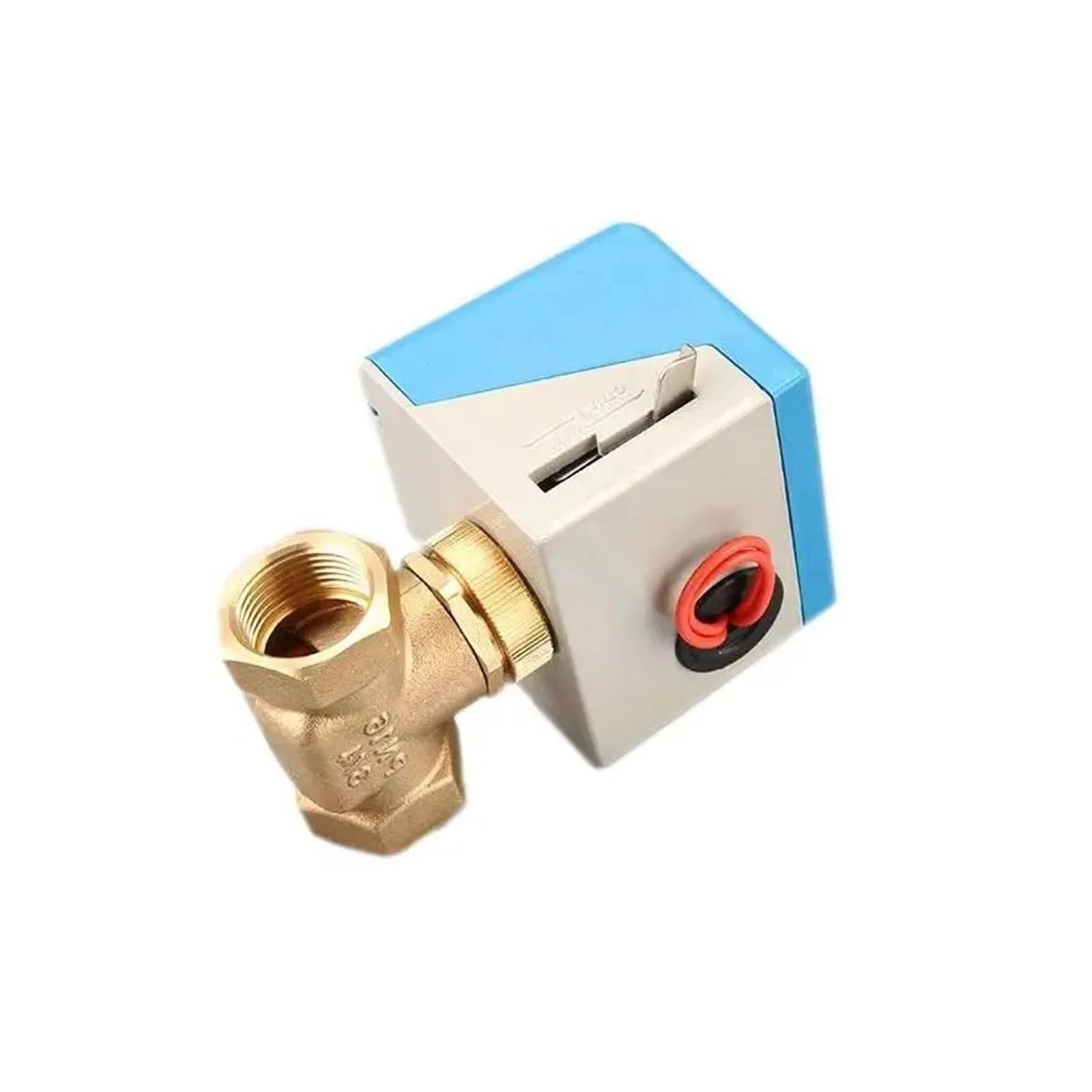BALYDLUL 1/2" 3/4" 1" Brass Electric Shut-off Valve 2 Wire AC220V 2-Way Motorized Stop Globe Valves(1/2",24VAC)