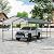 HOMPUS 10x20 FT Metal Carport, Enhanced Base Oversized Garage Carports, Heavy Duty Canopy with Galvanized Steel Roof, Outdoor Shelter Shade for Car, Boats and Tractors