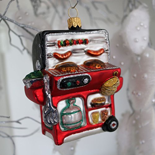 Preisvergleich Produktbild Christbaumschmuck Figuren Glas ( BBQ Gas Grill ) / / Weihnachtskugeln Weihnachtsbaumschmuck Christbaumkugeln Deko Glas Glashänger