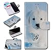 Urhause Case Compatibel met Galaxy S7 Case Glossy PU Lederen Portemonnee Cover met Kaartsleuven Cover Labrador Cartoon…