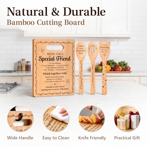 Set tabla de cortar de bambú con utensilios miniatura 3