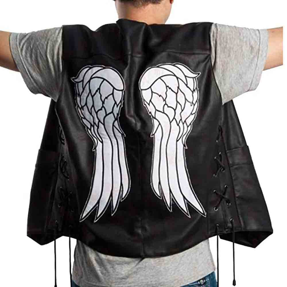 Amazon.com: Mens Motorcycle Governer WD Angel Wings Vest