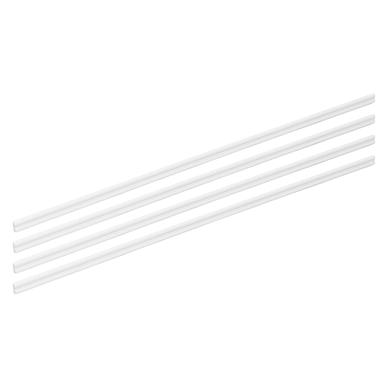 1:12 Dollhouse Skirting Board, 4Pcs White Birch Decorative Trim for Miniature House Model - Delicate Wood Molding for DIY Dollhouse Accessories (Single Edge)