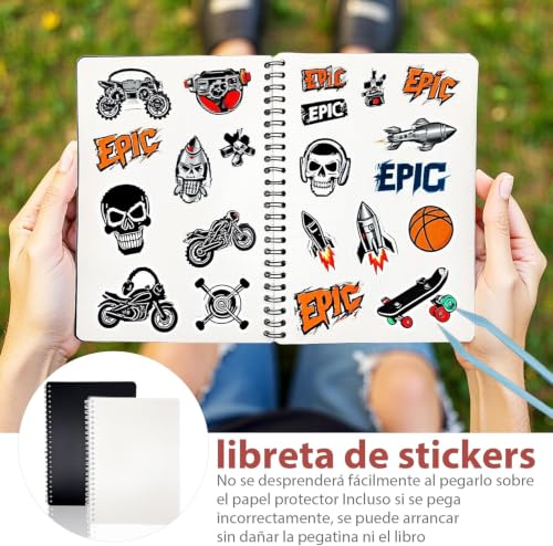 Álbum reutilizable para stickers A5, 2 unidades (negro y transparente), 30+30 hojas sueltas, 4 herramientas, almacenamiento de stickers, para journaling y proyectos artesanales miniatura 4