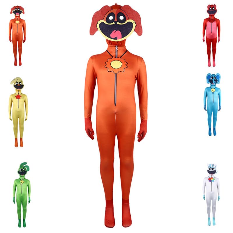 DONYSmiling Kostüm Critters Kinder Junge Mädchen,Catnap Karikatur Horrormonster Overall Cosplay Thema Costume Kostüm,Kinderkleider Karneval Maskerade Weihnachten Tag der Toten Party Halloween