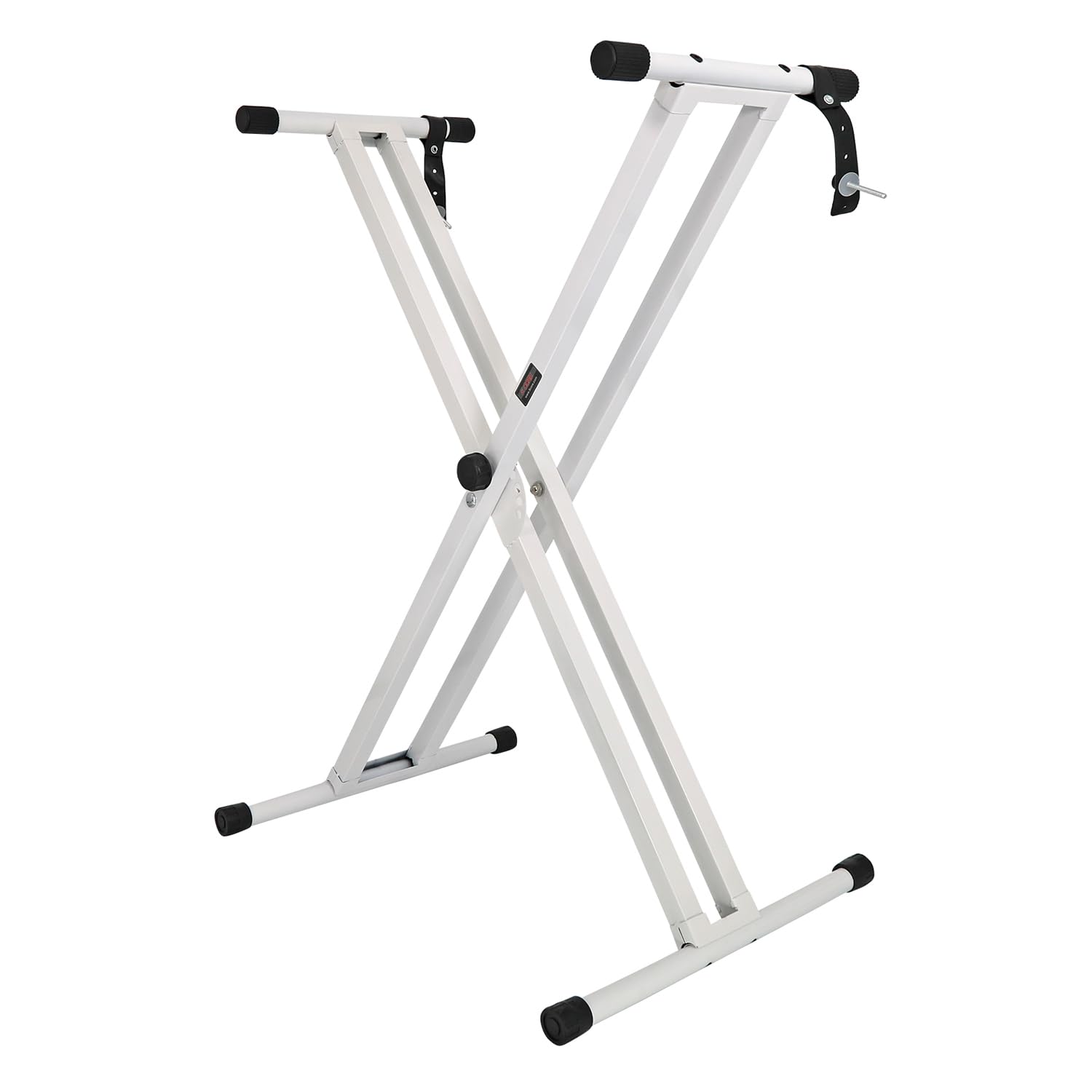 5 CORE Piano Keyboard Stand Double X Heavy Duty 7 Adjustable Height & Width Digital Electric Synthesizer Music Stands For 61 76 88 Keys w Secure Locking Strap - KS 2X WH